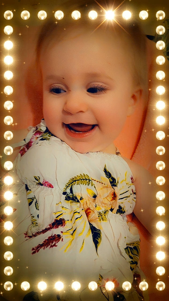 Gabriella joined the competition — help win amazing prizes! art, baby, baby_laughing, baby_toddler_clothing, cheek, child, event, facial_expression, fun, happy, joy, laugh, pattern, peach, people, person, sleeve, smile, sweetness, t_shirt