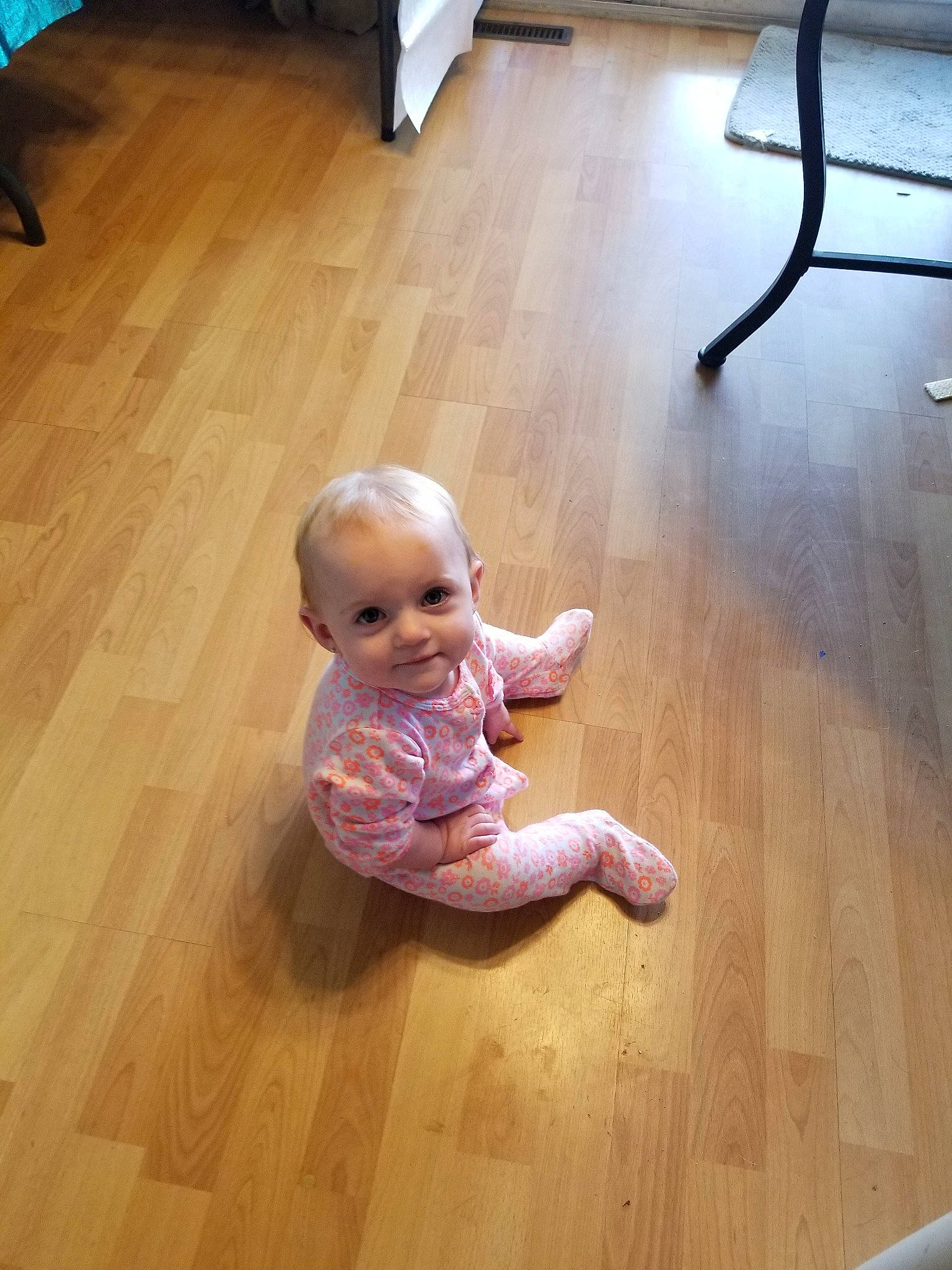 Novaleeanne joined the competition — help win amazing prizes! baby, child, crawling, floor, flooring, hardwood, laminate_flooring, person, toddler, wood, wood_flooring