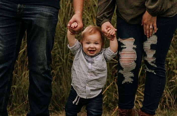 Maverick joined the competition — help win amazing prizes! adaptation, child, fun, gesture, holding_hands, human, interaction, jeans, joy, leg, male, people, people_in_nature, person, photograph, photography, smile, snapshot, social_group, standing