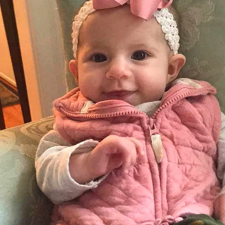 Tatelyn joined the competition — help win amazing prizes! baby, baby_products, bonnet, cheek, child, ear, eye, face, forehead, hair_accessory, head, headgear, mouth, nose, organ, person, pink, product, skin, smile