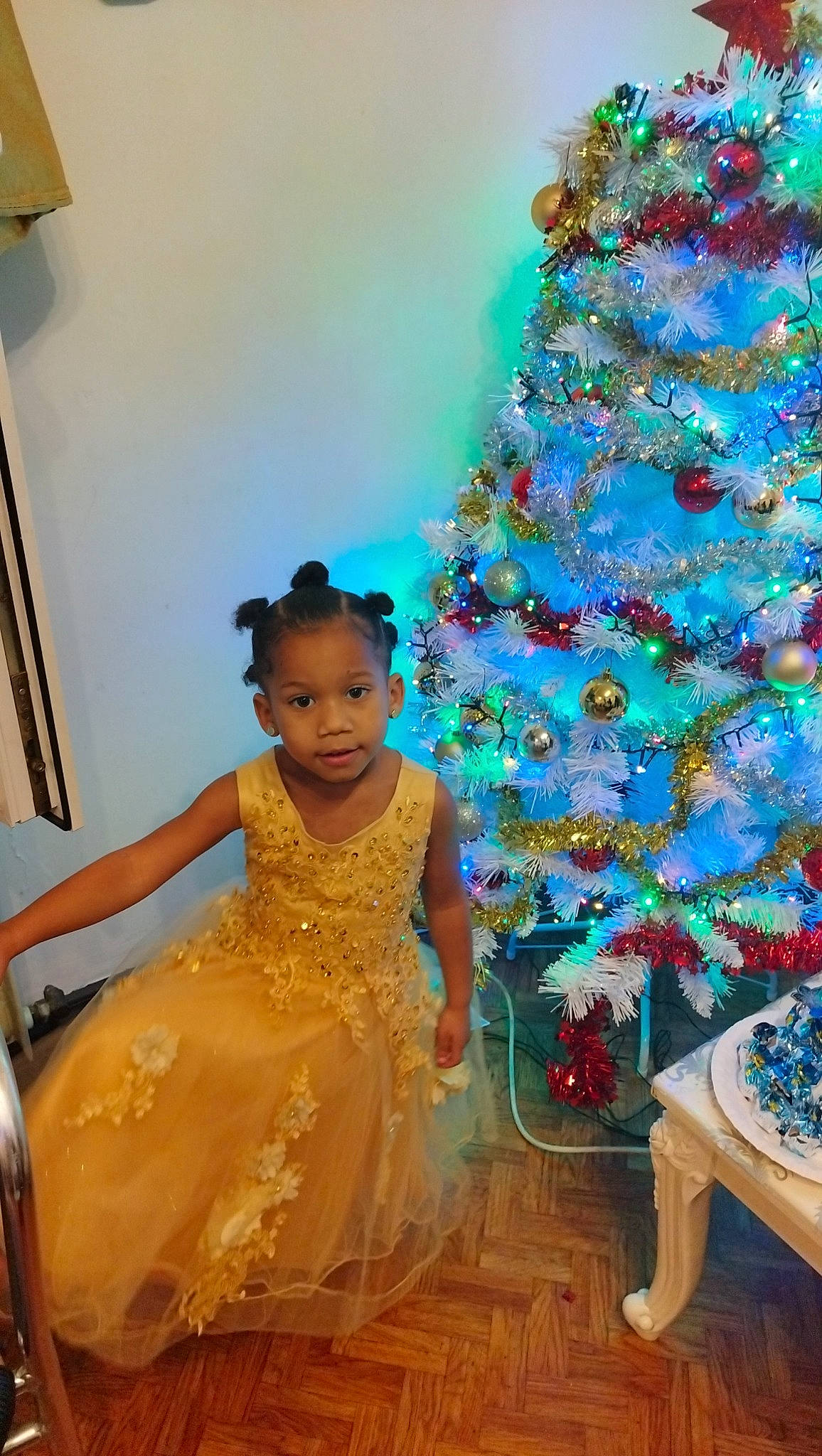 Keyshanna a rejoint le concours — aidez-le/la à gagner de superbes lots ! blue, christmas_decoration, christmas_ornament, christmas_tree, event, evergreen, fashion_design, formal_wear, fun, gown, green, happy, holiday_ornament, jewellery, lamp, lighting, ornament, person, toddler, tradition