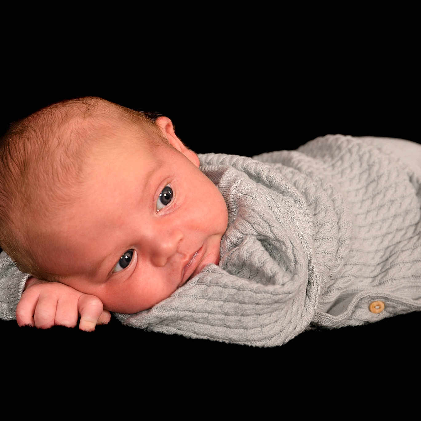 Bridger joined the competition — help win amazing prizes! baby, blanket, bodypart, clothing, face, finger, hand, happy, head, knitwear, newborn, person, photography, portrait, smile, sweater, towel