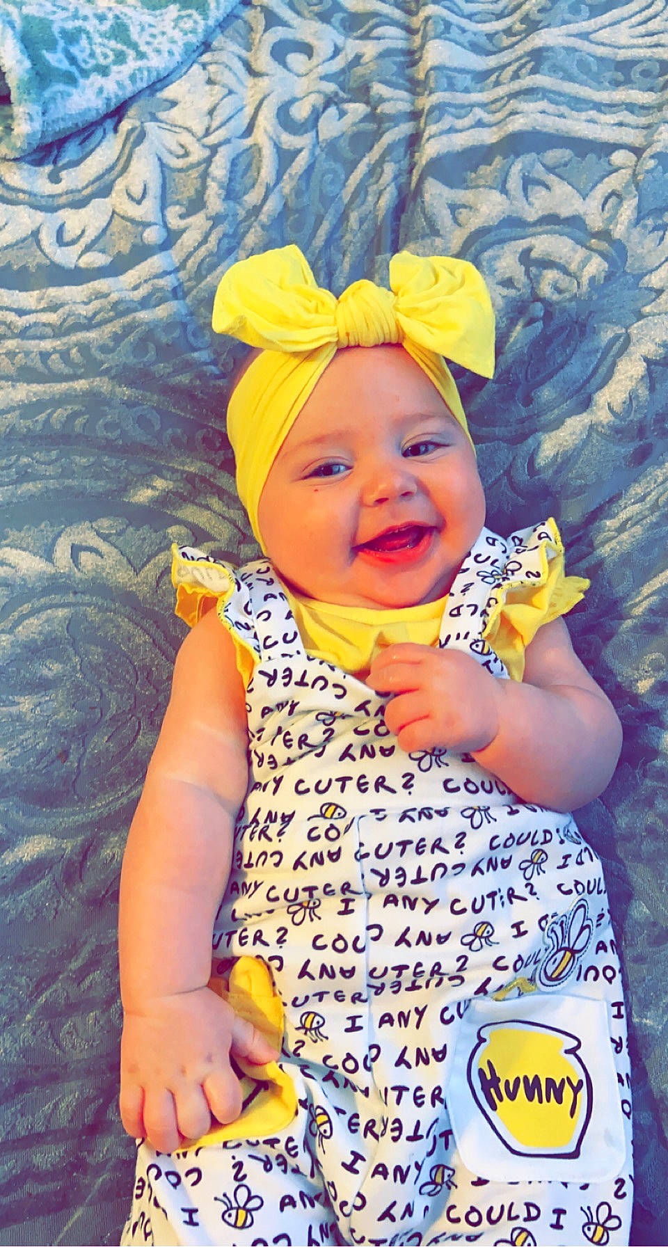 Kinzlee joined the competition — help win amazing prizes! baby, baby_laughing, baby_toddler_clothing, beauty, child, electric_blue, event, fashion_accessory, flower, fun, happy, hat, headwear, joy, pattern, people_in_nature, person, product, purple, smile