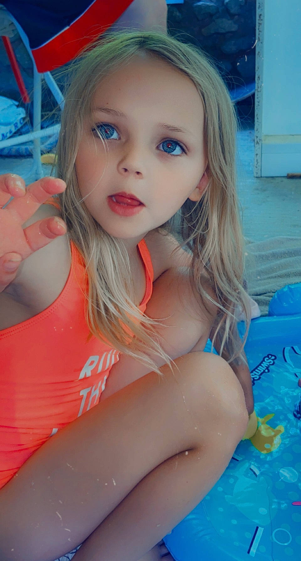 Natalie joined the competition — help win amazing prizes! black_hair, blue, chest, electric_blue, eyelash, face, fun, hair, hairstyle, happy, head, human_body, leisure, lip, long_hair, mouth, person, pink, skin, surprise