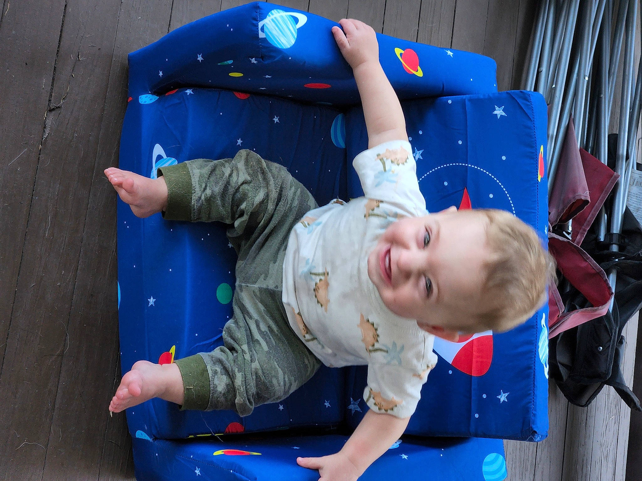 Xavior joined the competition — help win amazing prizes! baby, baby_products, baby_toddler_clothing, blue, child, curtain, electric_blue, fun, happy, hat, jacket, joy, knee, leisure, person, recreation, red, sitting, smile, toddler