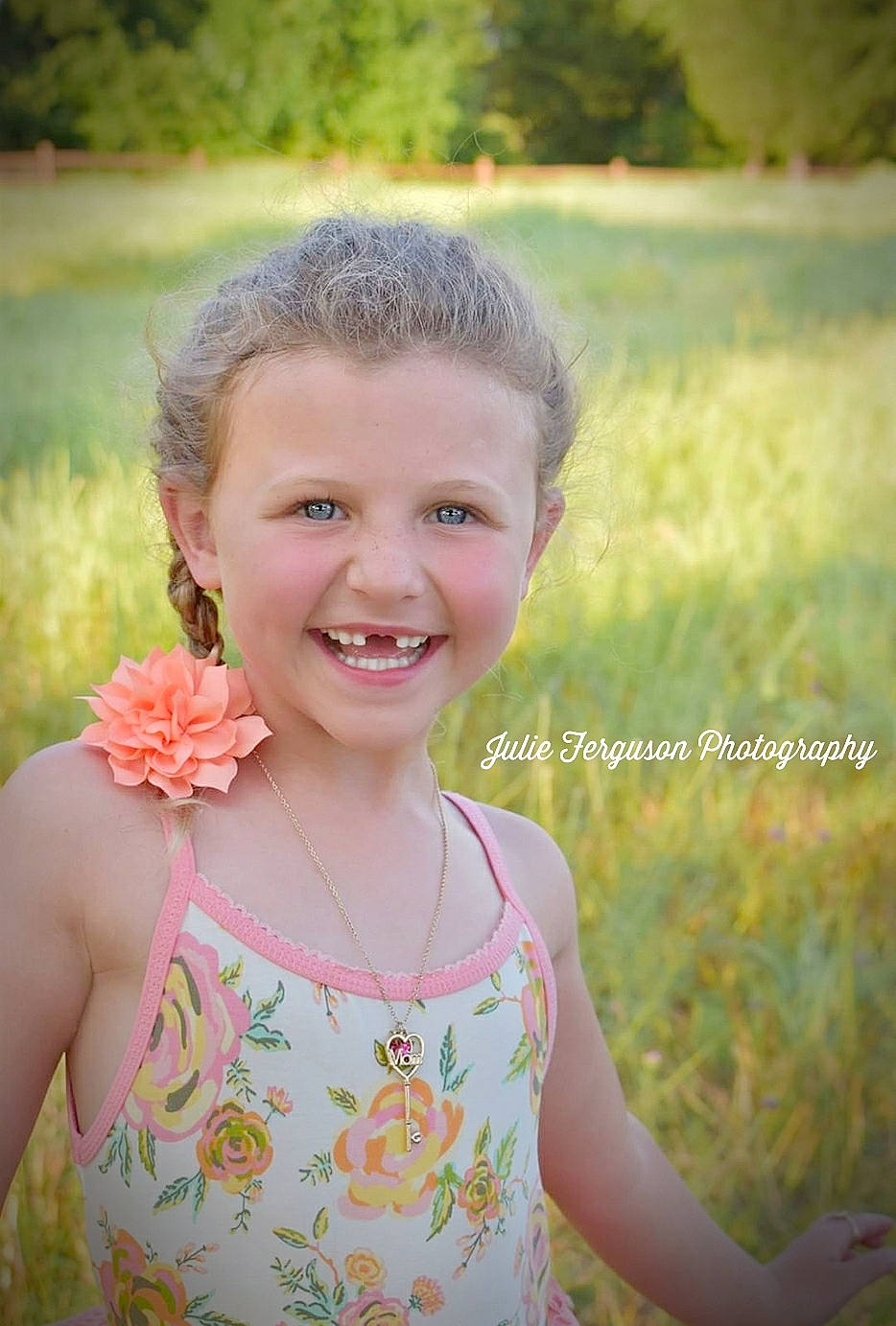 Fallon joined the competition — help win amazing prizes! blond, child, dress, eye, face, facial_expression, grass, hair, happy, head, joy, leaf, lip, people, person, pink, shoulder, skin, smile, summer