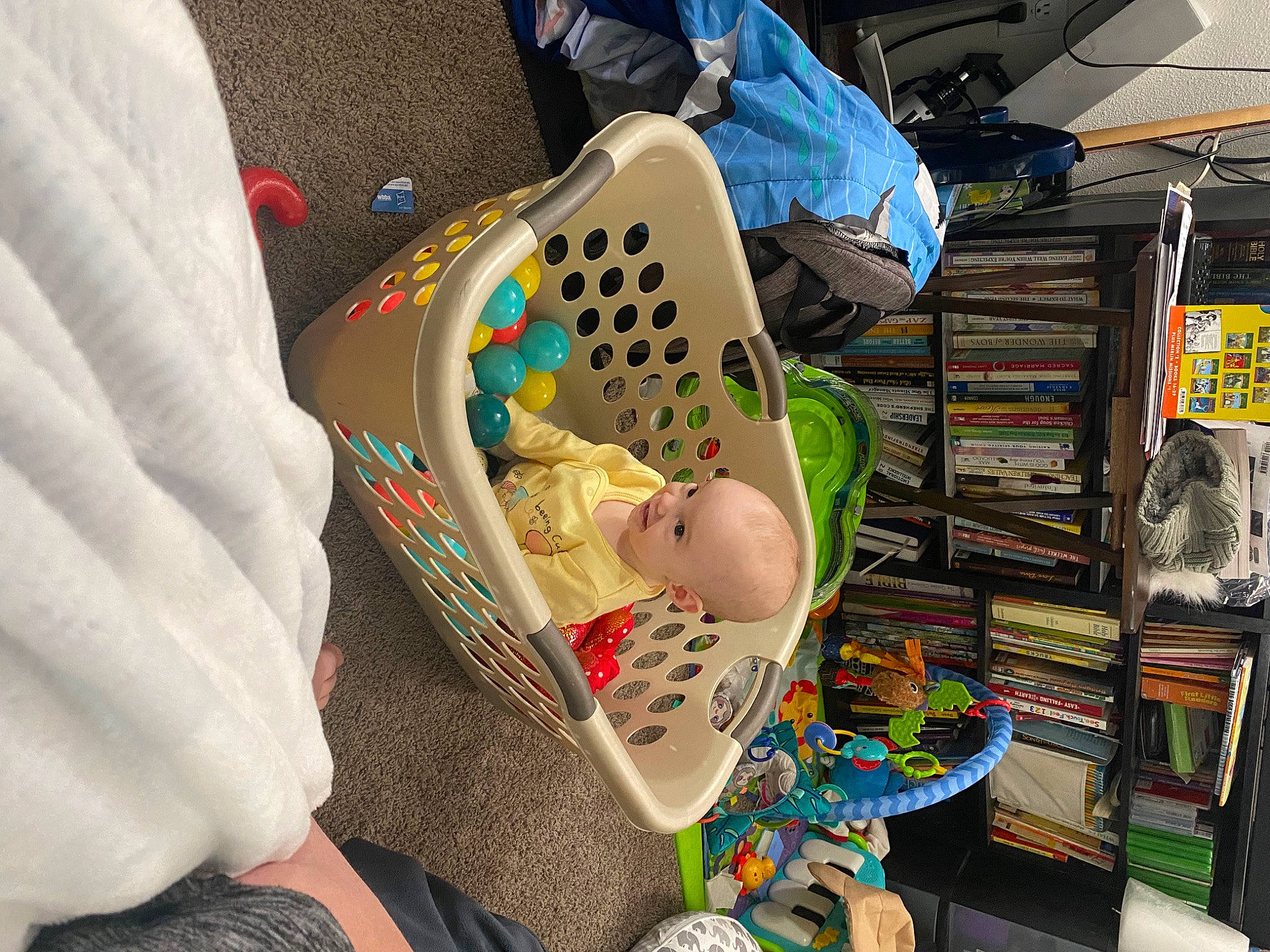 Graysen joined the competition — help win amazing prizes! baby, baby_products, child, comfort, fun, person, plastic, play, room, shelf, sitting, toddler