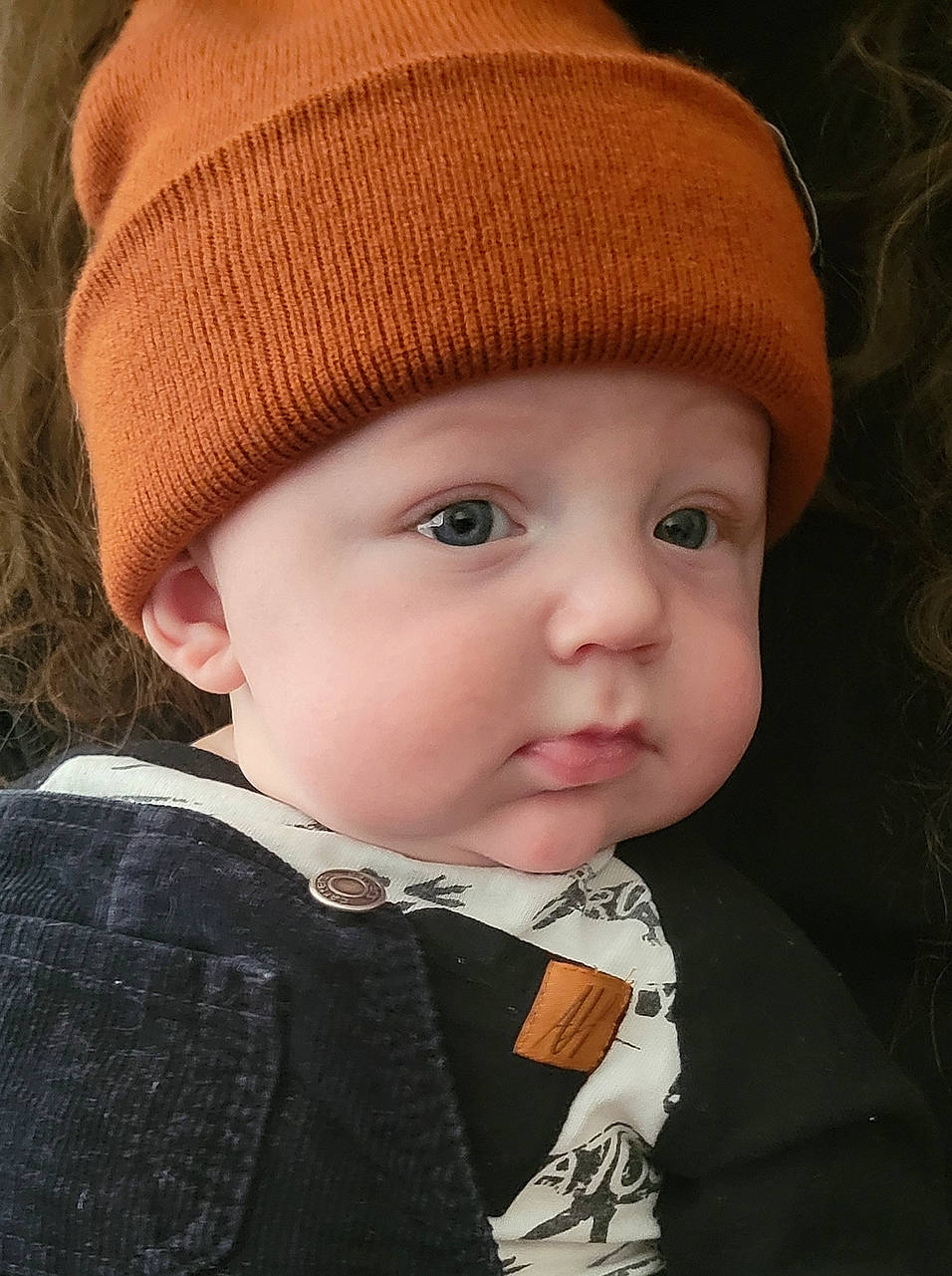 Garrett joined the competition — help win amazing prizes! baby, baby_toddler_clothing, beauty, cap, cheek, child, clothing, collar, fashion_accessory, flash_photography, hat, headgear, headwear, knit_cap, lip, outerwear, person, skin, sleeve, toddler