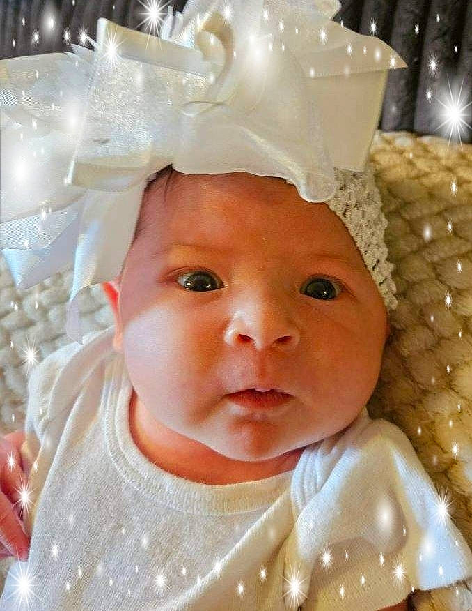 Avery joined the competition — help win amazing prizes! baby, baby_products, baby_toddler_clothing, cheek, child, costume_hat, event, eyelash, fashion_accessory, happy, headgear, headpiece, headwear, linens, lip, peach, person, pink, skin, sleeve