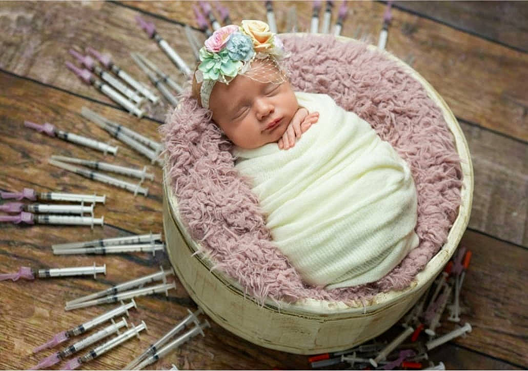 Frances is registered to the contest to win money with this photo: baby, baby_products, baby_toddler_clothing, basket, brush, comfort, comfort_food, cuisine, dish, event, headpiece, headwear, ingredient, linens, peach, person, petal, recipe, sweetness, tableware