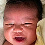 Miko is registered to the contest to win money with this photo: baby, newborn, smiling, face, hair, blanket, skin, closeup, infant, cute, happy, child, expression, portrait, lying_down, indoors, soft, warm, comfort, person