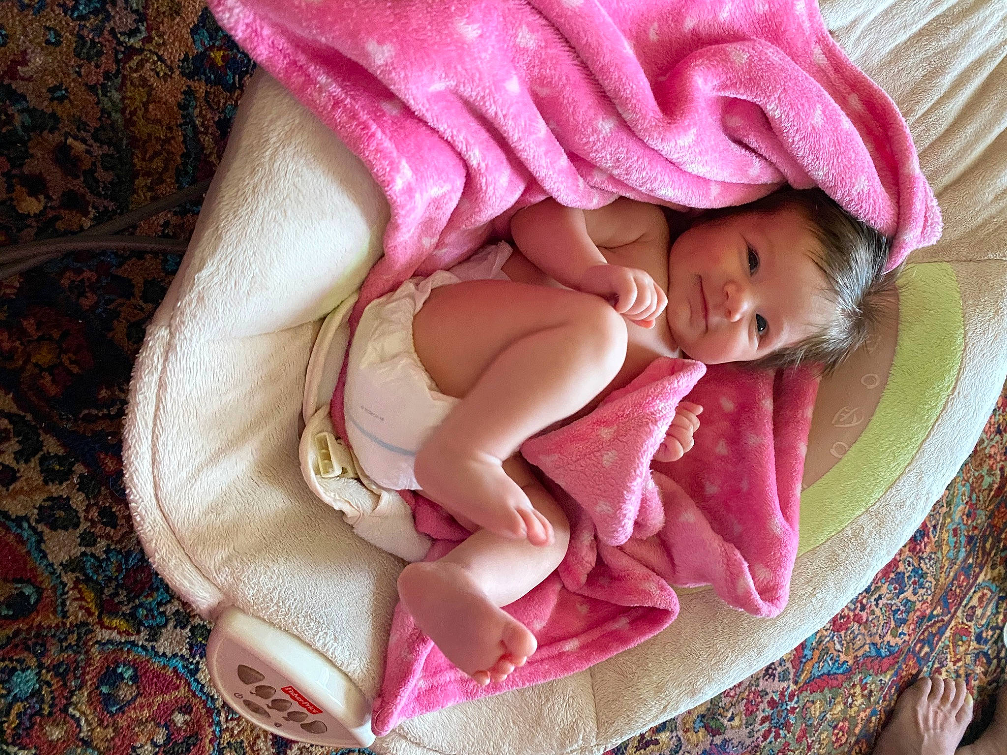 Gwyneth joined the competition — help win amazing prizes! baby, cheek, child, hand, leg, linens, nap, person, pink, skin, sleep, textile, toddler