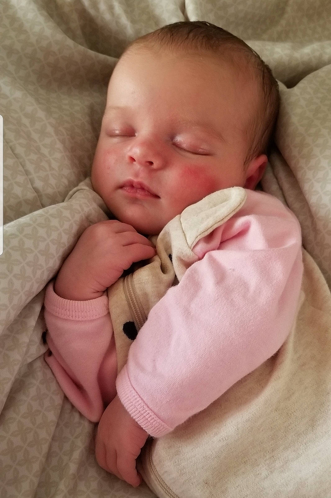 Emilee joined the competition — help win amazing prizes! baby_products, bedtime, cheek, child, finger, girl, hand, infant, lip, person, pink, product, skin, sleep, textile, toddler