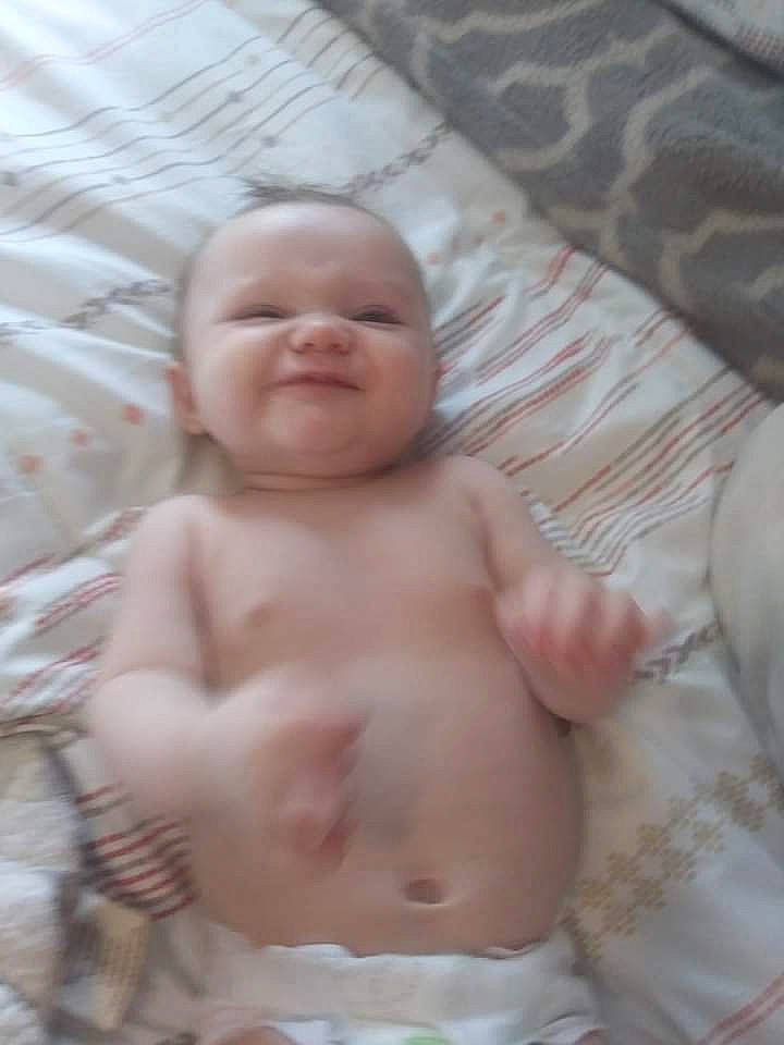 Jamie is registered to the contest to win money with this photo: abdomen, baby, barechested, cheek, chest, child, comfort, eyebrow, happy, head, iris, lip, nose, person, skin, smile, stomach, textile, thumb, toddler