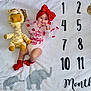 Sky is registered to the contest to win money with this photo: baby, bed, bonnet, cap, clothing, face, furniture, glove, hat, head, hosiery, person, photography, plush, portrait, sock, t_shirt, teddybear, text, toy