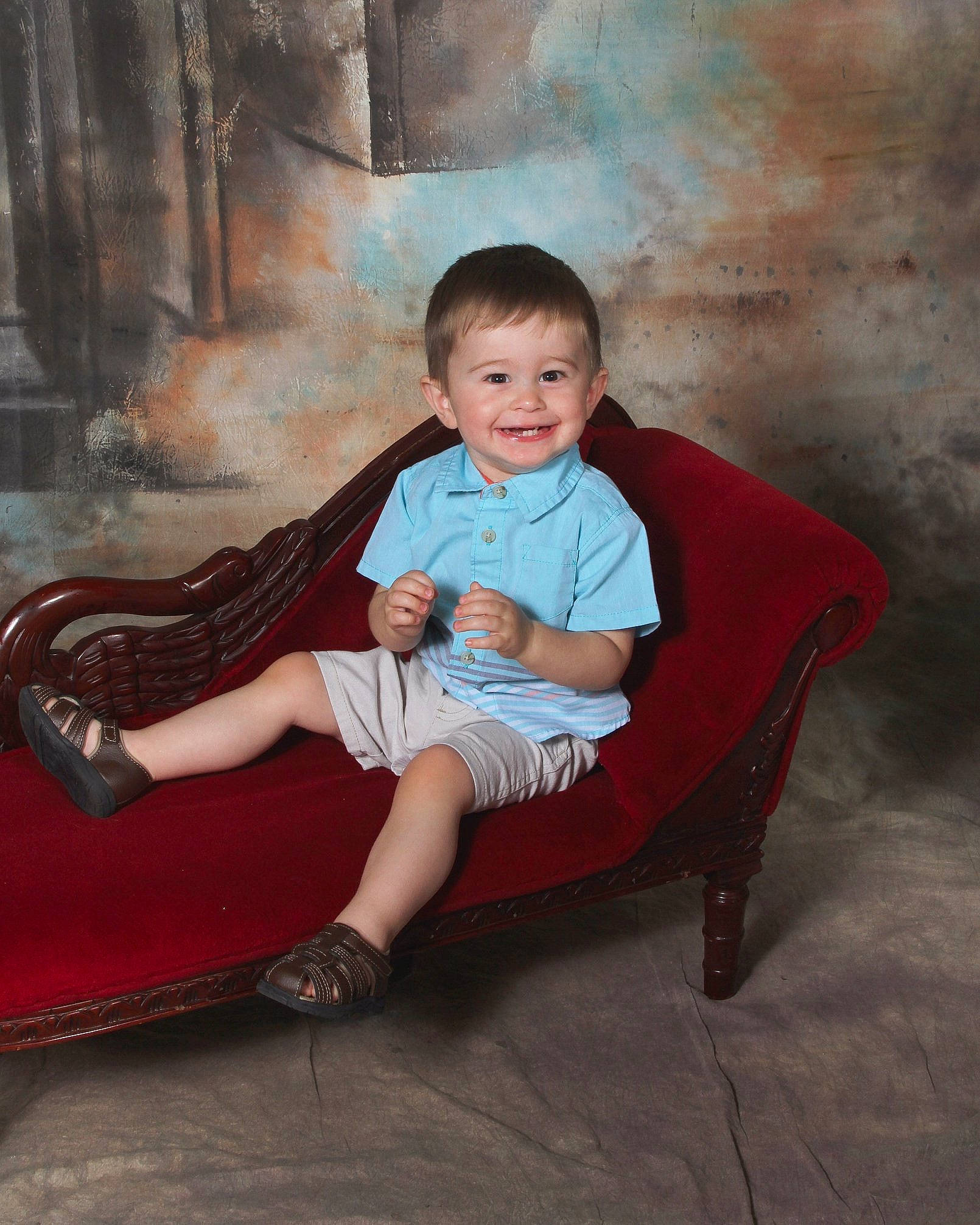 Daxton is registered to the contest to win money with this photo: child, furniture, joy, person, sitting, smile, toddler