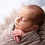 Eliott participe au concours pour gagner de l'argent avec cette photo : newborn, baby, infant, sleeping, wrapped, blanket, soft, cozy, hands, face, peaceful, closeup, portrait, cute, skin, resting, fuzzy, warm, child, toddler