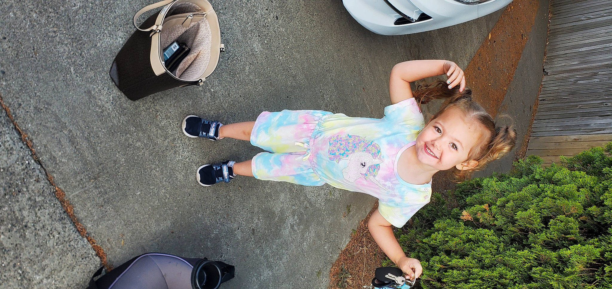 Catherine joined the competition — help win amazing prizes! asphalt, automotive_lighting, automotive_tire, baby_toddler_clothing, child, cool, footwear, joy, leg, light, motor_vehicle, person, pink, shoe, sidewalk, snapshot, sneakers, thigh, toddler, vehicle_door