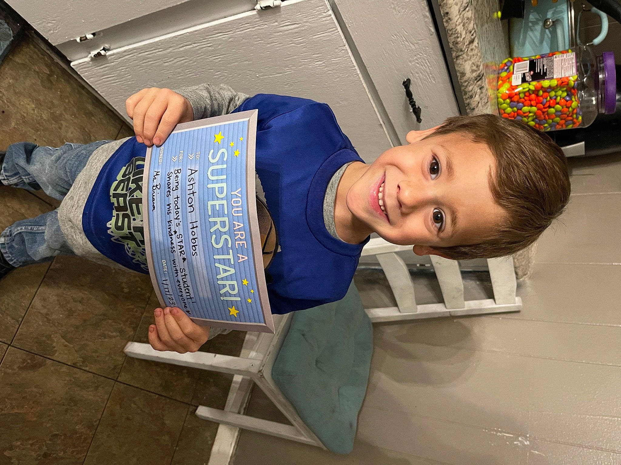 Ashton joined the competition — help win amazing prizes! child, denim, electric_blue, fun, human_leg, joy, person, sitting, sleeve, smile, toddler, travel, vehicle, walking_shoe