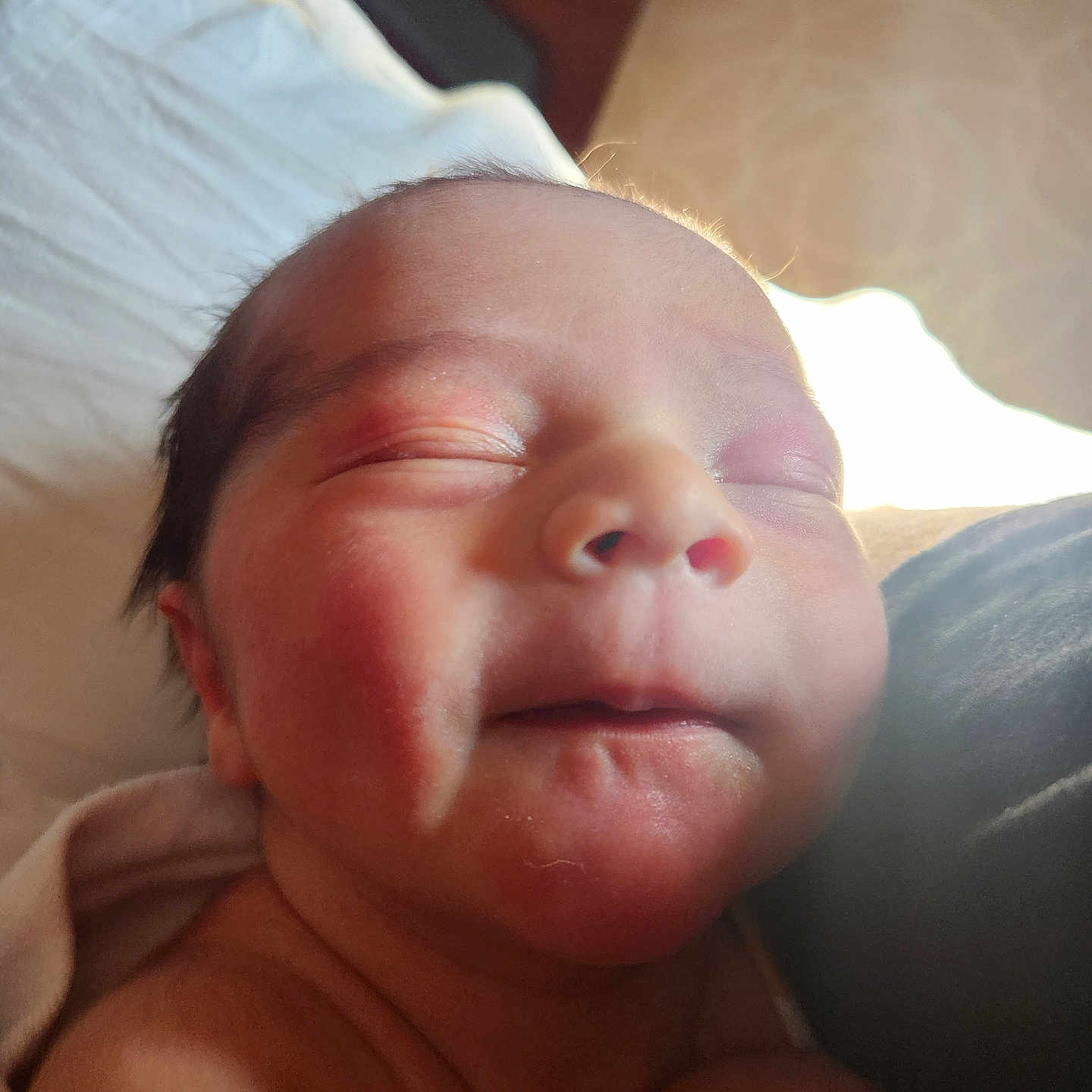 Zayden is registered to the contest to win money with this photo: baby, bodypart, face, finger, hand, head, mouth, newborn, person, photography, portrait, sleeping