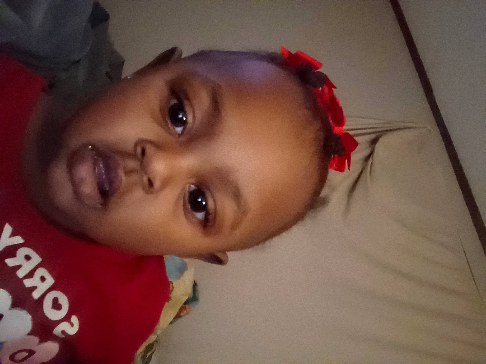 Kalaiyaa is registered to the contest to win money with this photo: baby, black_hair, cheek, child, chin, ear, eyebrow, eyelash, flash_photography, forehead, fun, hairstyle, happy, iris, lip, mouth, neck, nose, person, skin