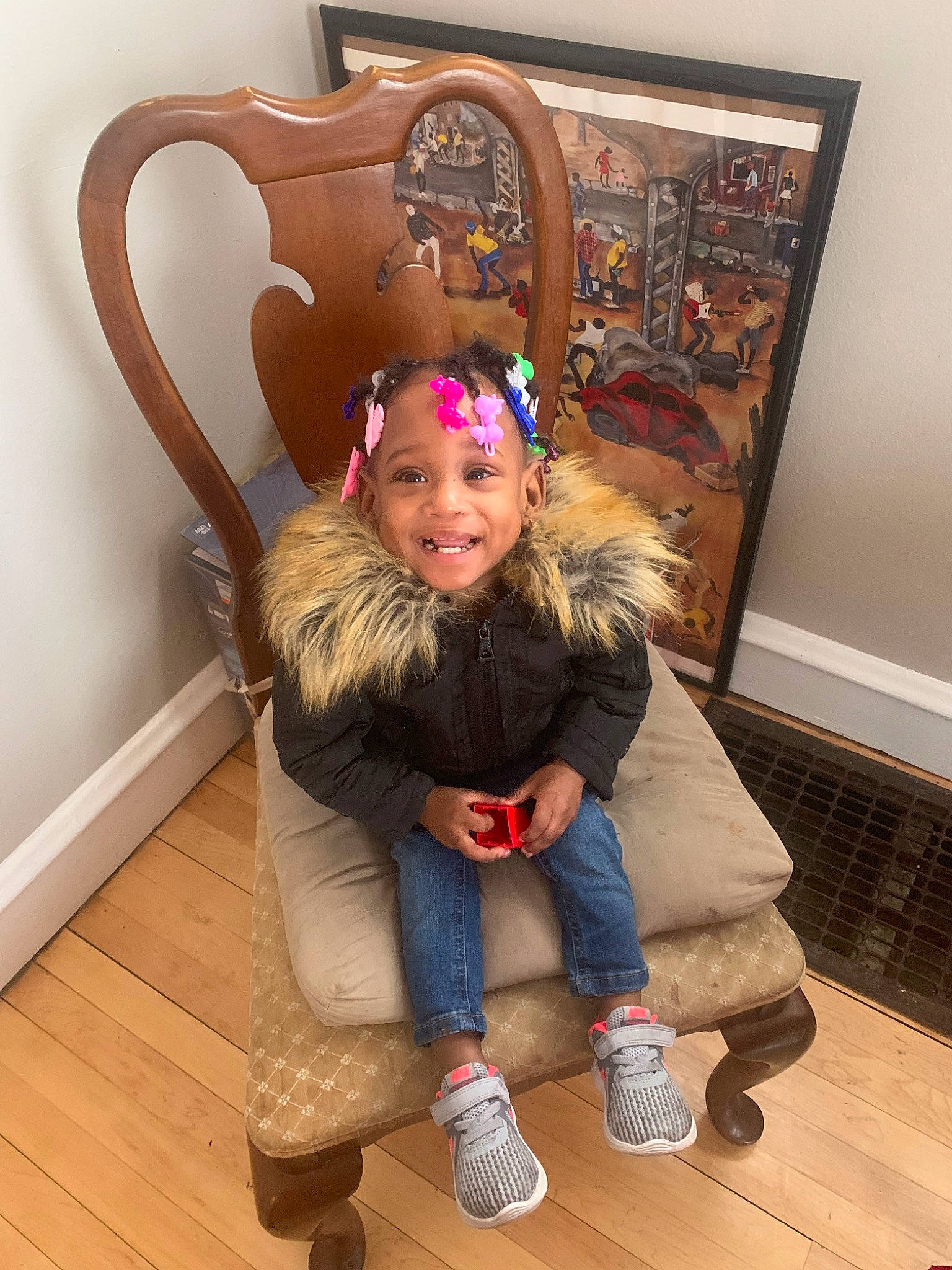 Jazzlynn joined the competition — help win amazing prizes! child, fun, joy, person, sitting, wood