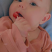 Iris joined the competition — help win amazing prizes! baby, bodypart, clothing, couch, ear, face, finger, food, furniture, hand, head, knitwear, mouth, newborn, person, photography, portrait, sweater, sweatshirt, toe