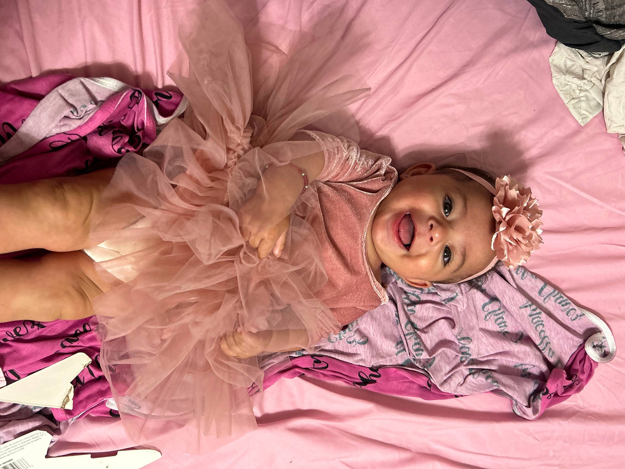 Anacella joined the competition — help win amazing prizes! ballet_tutu, bed_sheet, child, dress, event, fashion_accessory, fur, happy, headpiece, linens, magenta, peach, person, petal, pink, purple, sleeve, smile, textile, toddler