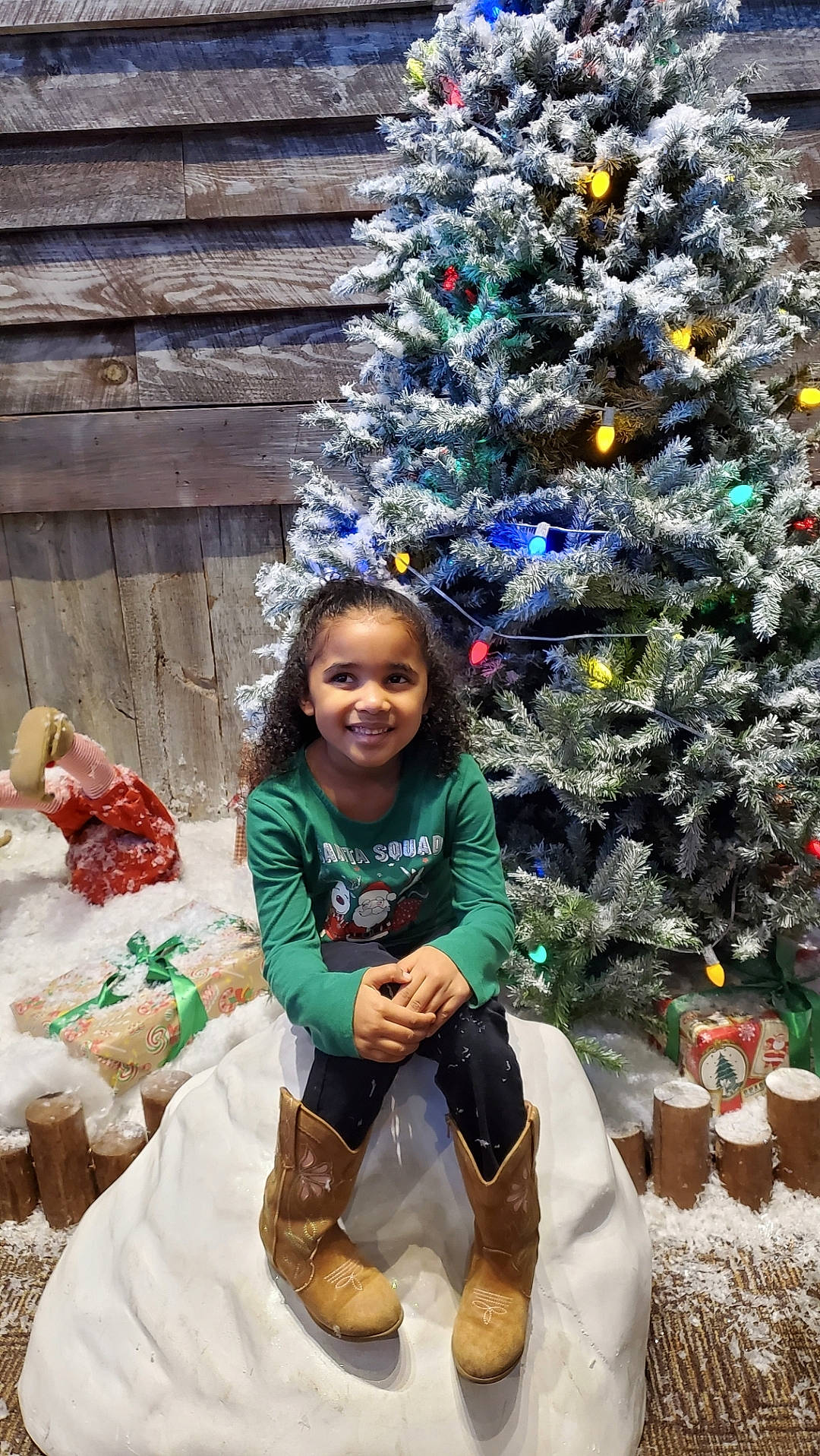 Jaidyn joined the competition — help win amazing prizes! christmas, christmas_decoration, christmas_ornament, christmas_tree, event, evergreen, fun, happy, holiday, holiday_ornament, joy, leaf, ornament, people, people_in_nature, person, plant, smile, standing, tree