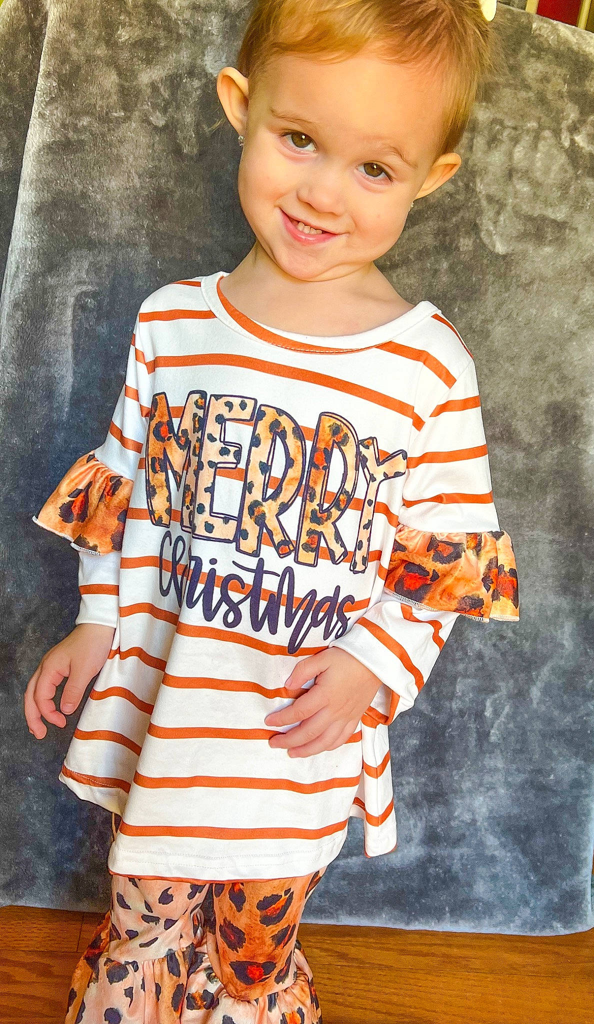 Oaklynn joined the competition — help win amazing prizes! baby_toddler_clothing, beauty, child, clothing, cool, electric_blue, flash_photography, hairstyle, happy, head, joy, orange, pattern, person, photograph, sleeve, smile, standing, t_shirt, toddler