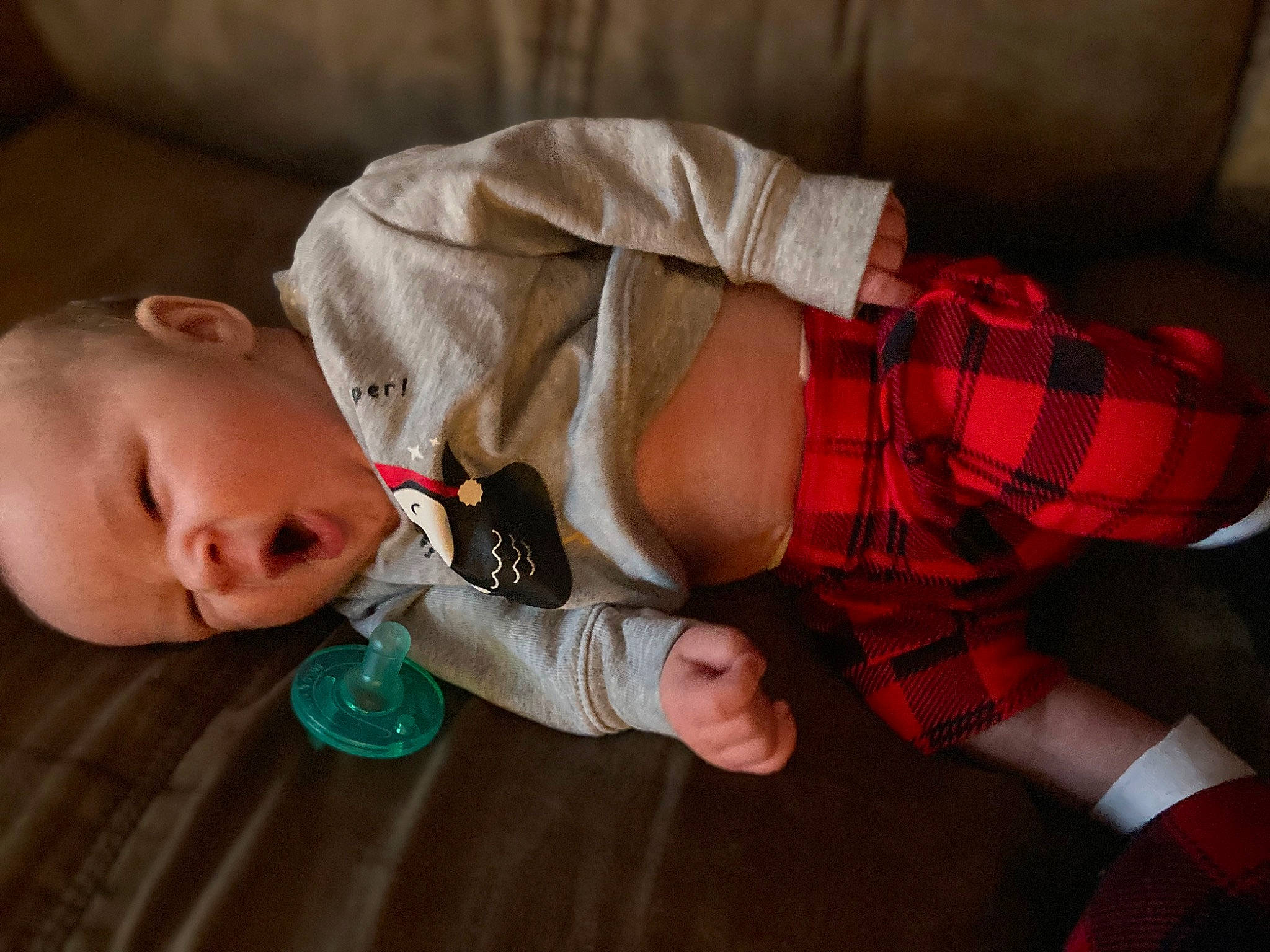 Braxton joined the competition — help win amazing prizes! arm, baby, baby_toddler_clothing, child, comfort, finger, hand, human_leg, leg, mouth, pattern, person, plaid, sitting, skin, sock, tartan, textile, thigh, toddler