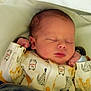 Adam participe au concours pour gagner de l'argent avec cette photo : newborn, baby, sleeping, infant, blanket, onesie, clothing, face, head, person, cute, peaceful, resting, indoors, closeup, skin, hair, hospital, wristband, bed