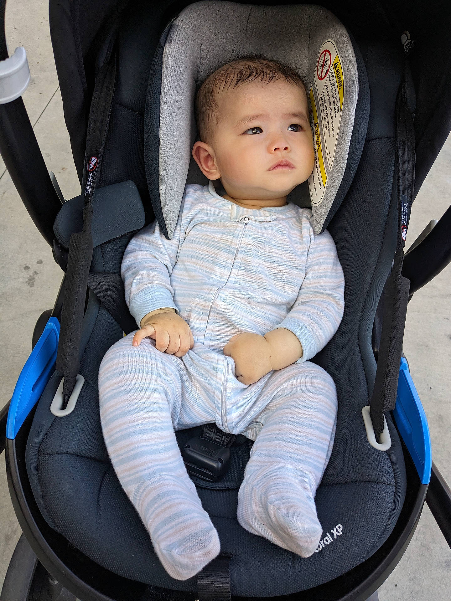 Renzo joined the competition — help win amazing prizes! baby, bed, car, car_interior, carseat, clothing, cushion, face, furniture, hat, head, homedecor, person, photography, portrait, sleeping, stroller, toy, transportation, vehicle
