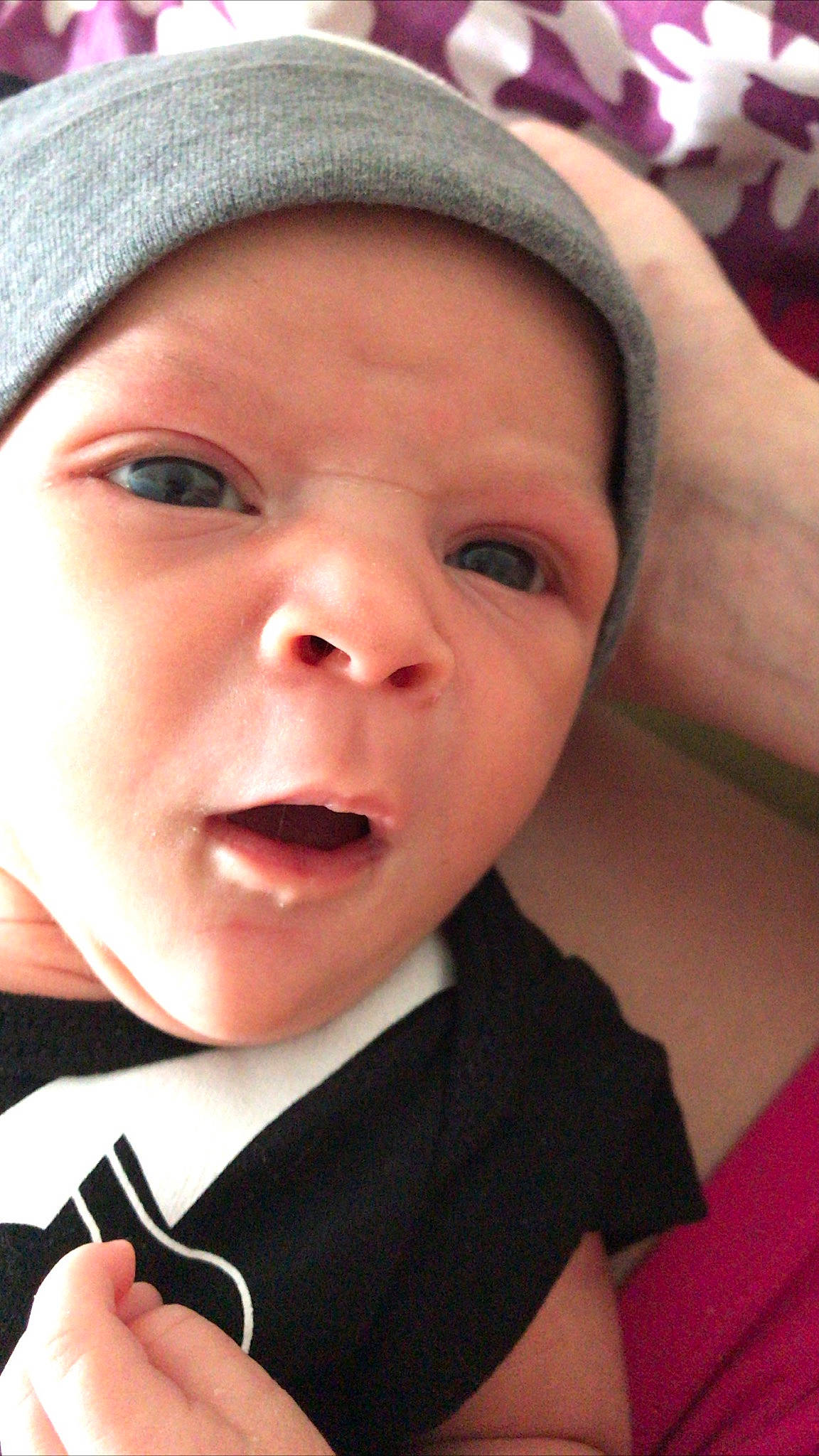 Luca joined the competition — help win amazing prizes! baby, cheek, child, chin, eyebrow, face, facial_expression, head, headgear, lip, mouth, nose, person, skin, smile, toddler