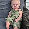 Cienna joined the competition — help win amazing prizes! baby, child, infant, sitting, portrait, wicker_chair, cushion, romper, green_clothing, floral_pattern, bare_feet, toes, face, eyes, looking_at_camera, indoor, outdoor_patio, furniture, adorable, photography