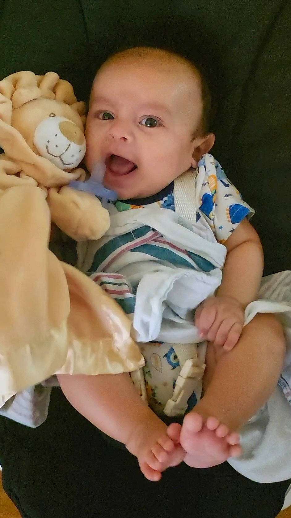 Matthias joined the competition — help win amazing prizes! baby, baby_toddler_clothing, cheek, child, comfort, facial_expression, finger, gesture, hand, happy, mouth, organ, person, sitting, skin, sleeve, stomach, stuffed_toy, thumb, toddler