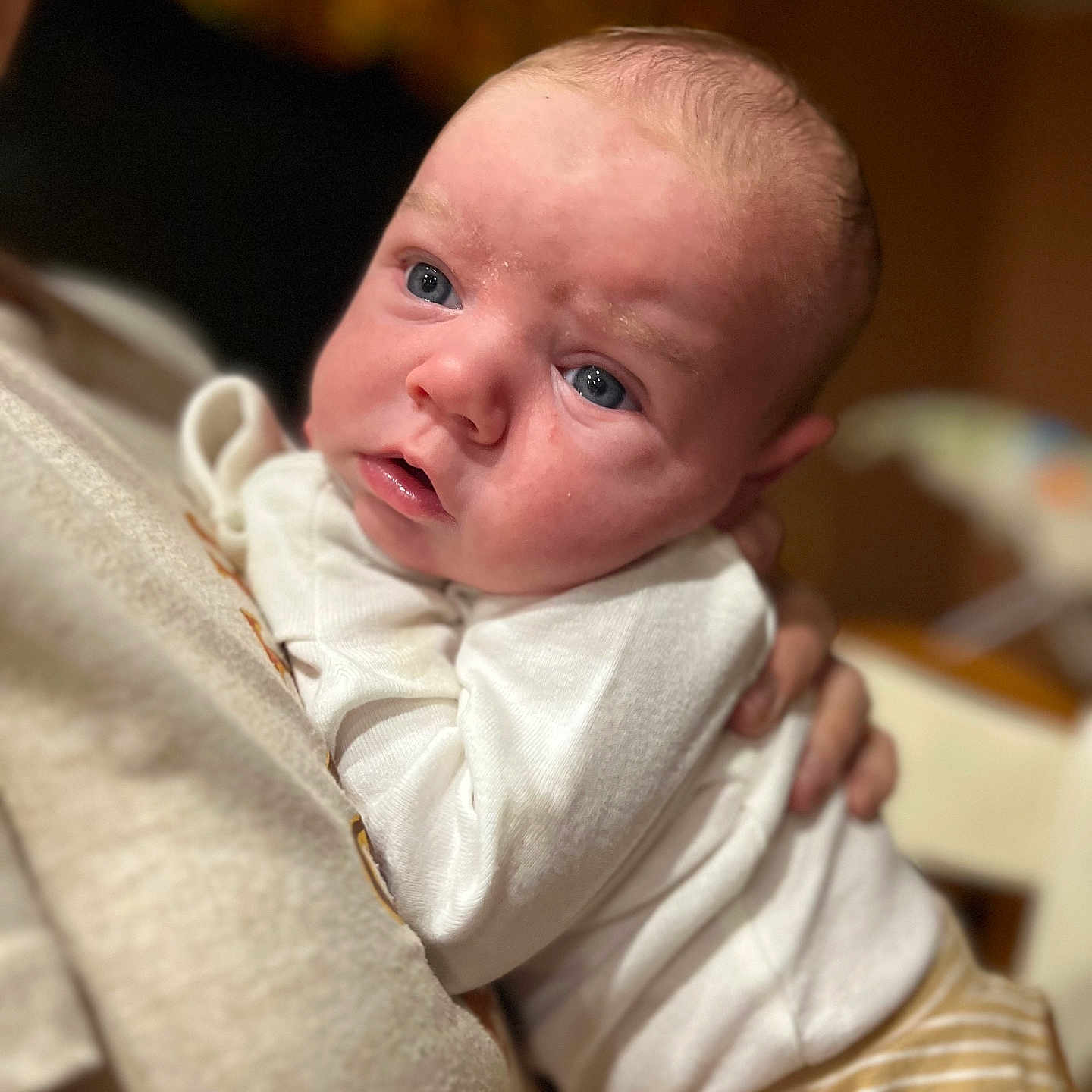 Waylon is registered to the contest to win money with this photo: baby, bodypart, crying, face, finger, frown, hand, head, newborn, person, photography, portrait, sad