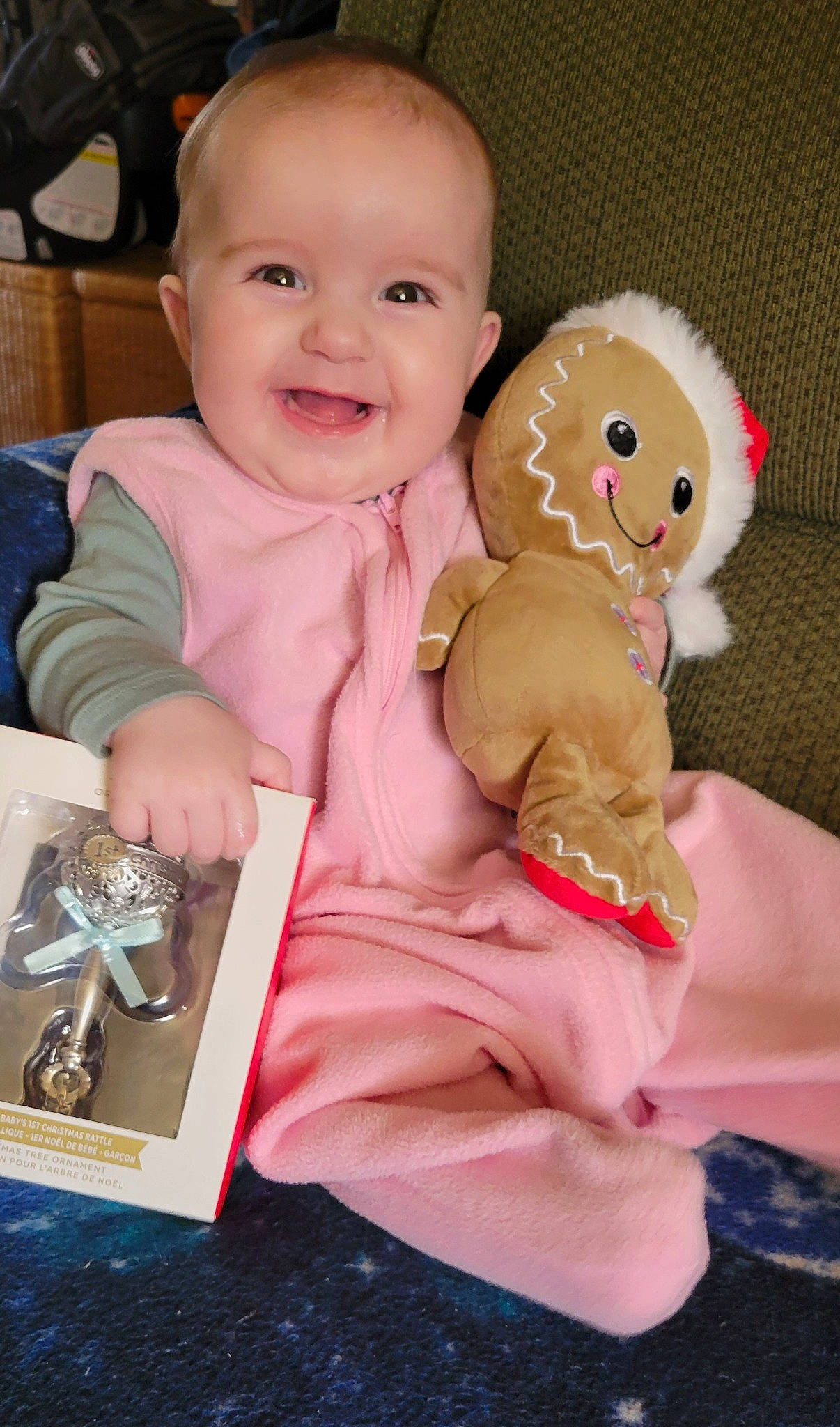 Shilee is registered to the contest to win money with this photo: baby, baby_products, baby_toddler_clothing, baby_toys, cheek, child, doll, finger, happy, head, joy, person, pink, play, plush, sitting, skin, smile, stuffed_toy, teddy_bear
