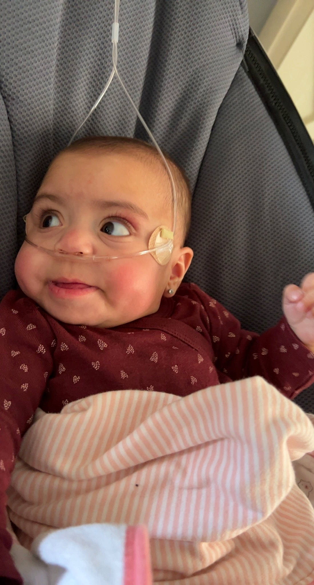 Alex joined the competition — help win amazing prizes! baby, baby_products, baby_toddler_clothing, car_seat, cheek, child, chin, comfort, eyelash, facial_expression, finger, happy, lip, mouth, nose, person, sitting, skin, sleeve, smile