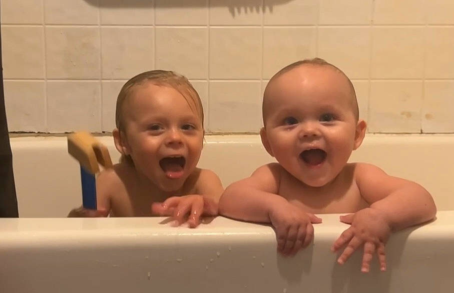 Kaidyn joined the competition — help win amazing prizes! arm, baby, bathing, bathroom, cheek, chest, chin, eyebrow, facial_expression, finger, gesture, hand, happy, human_body, mouth, nose, person, skin, smile, thumb