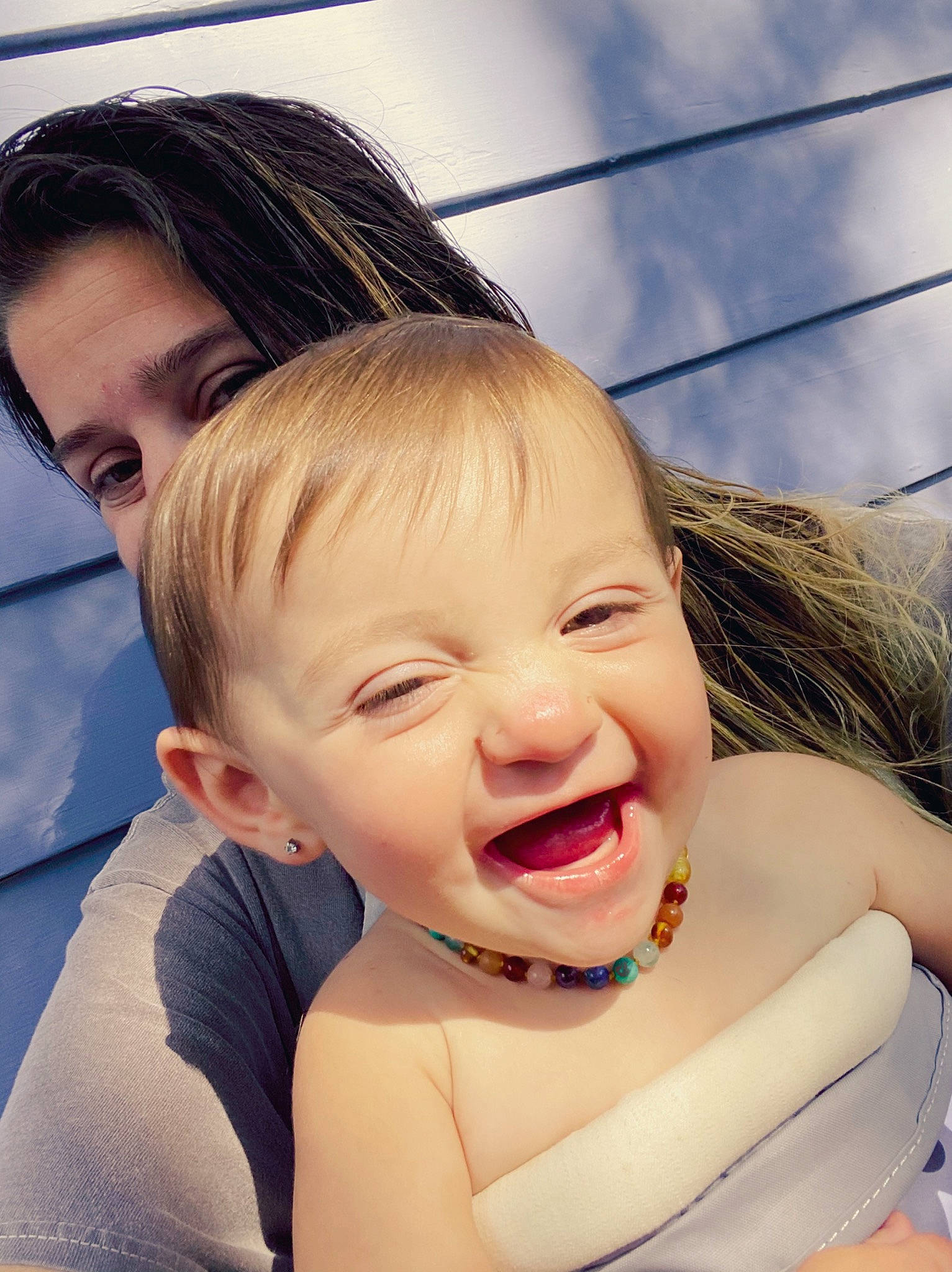 Huntleigh joined the competition — help win amazing prizes! baby, cheek, child, chin, face, facial_expression, fun, happy, laugh, lip, mouth, nose, person, skin, smile, toddler, tongue, tooth