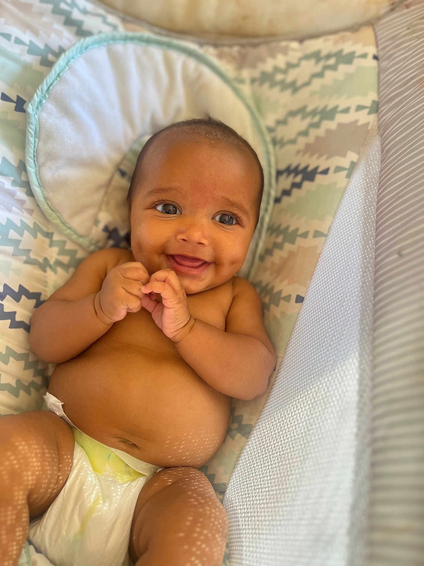 Azaylie joined the competition — help win amazing prizes! baby, bed, bedroom, blanket, crib, cushion, diaper, face, furniture, happy, head, homedecor, indoors, infantbed, newborn, person, photography, portrait, room, smile