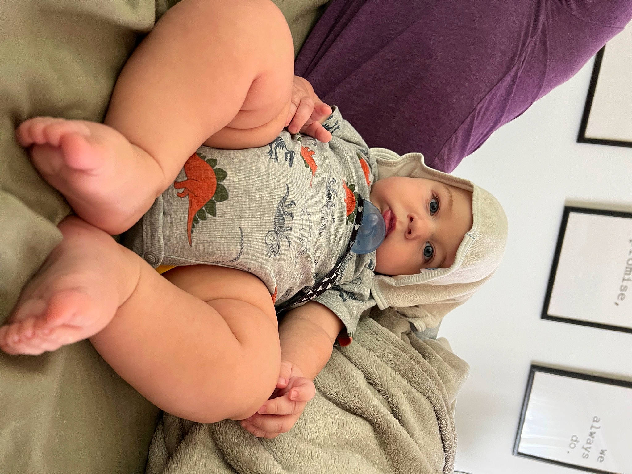 Gray joined the competition — help win amazing prizes! abdomen, baby, baby_toddler_clothing, child, comfort, elbow, gesture, happy, headwear, human_body, human_leg, joint, knee, leg, person, sitting, skin, sleeve, smile, thigh