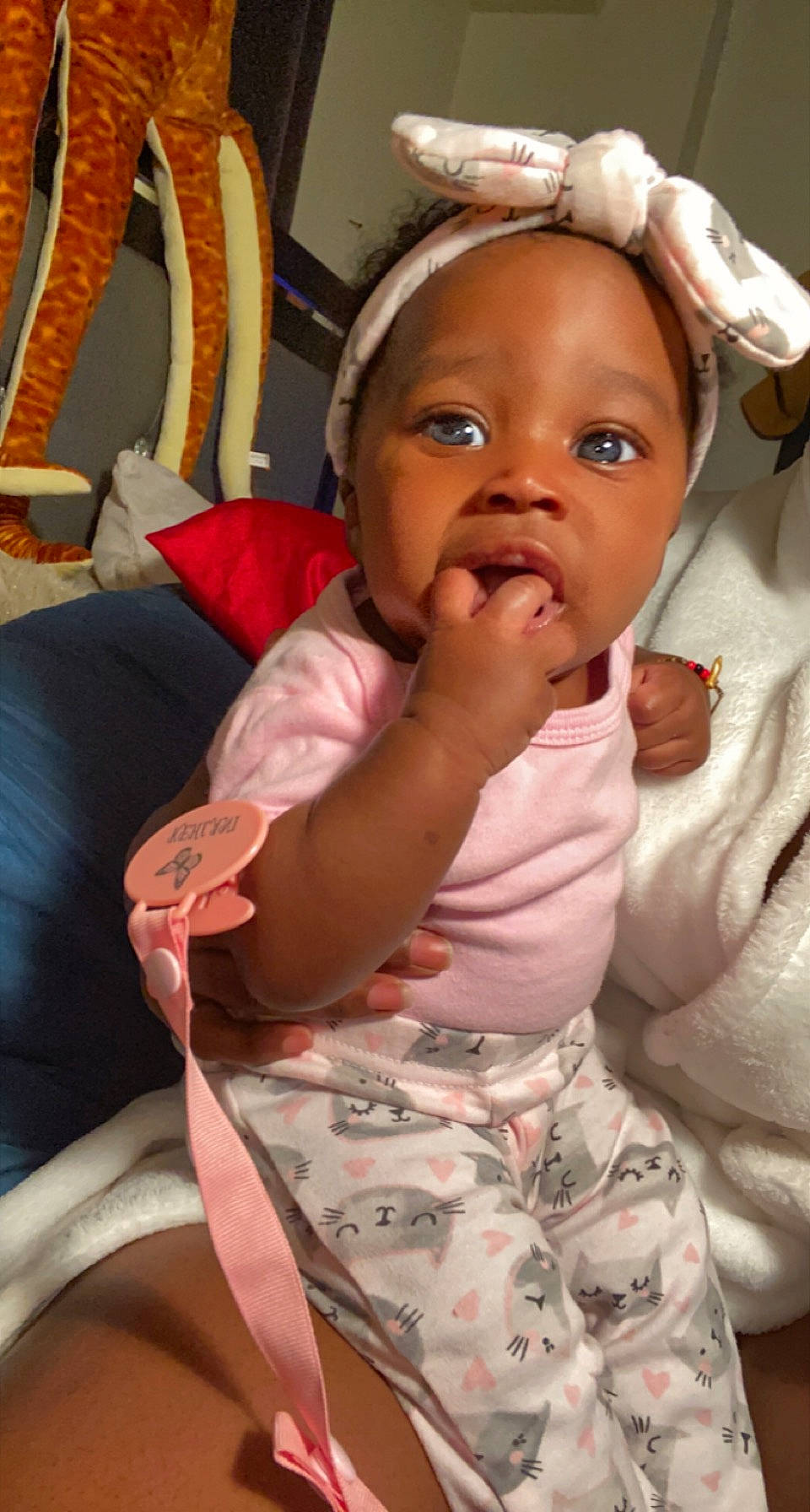 Kehlani joined the competition — help win amazing prizes! arm, baby, baby_toddler_clothing, cheek, ear, eye, eyelash, finger, fun, gesture, happy, head, human_body, lip, mouth, neck, nose, person, pink, skin