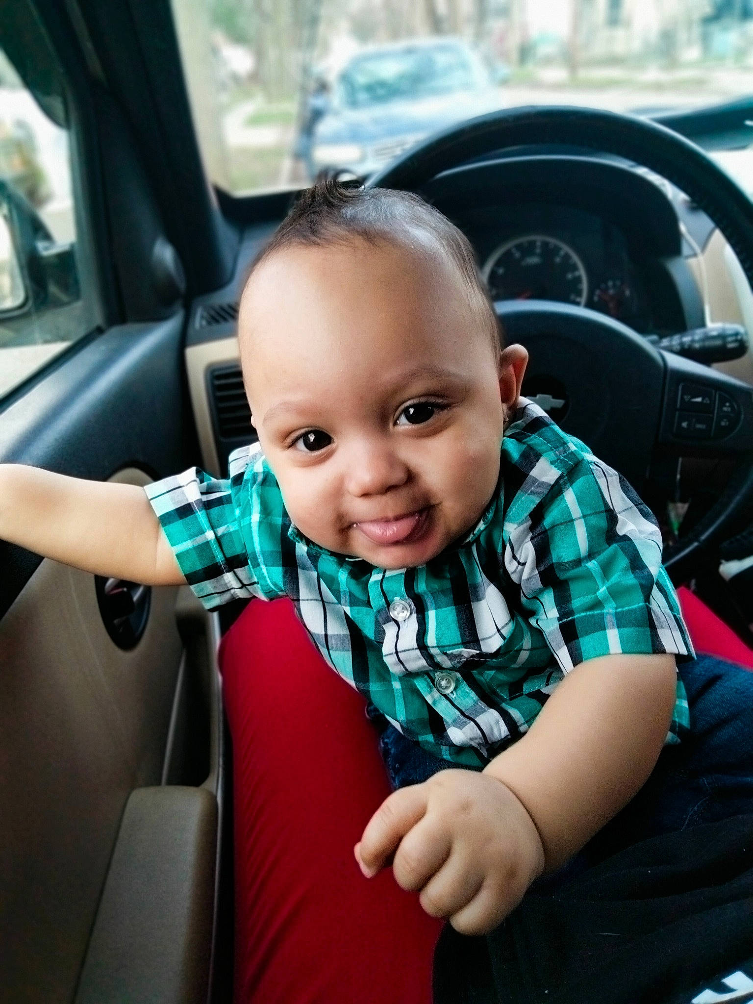 Josiah joined the competition — help win amazing prizes! auto_part, automotive_design, automotive_exterior, baby, baby_toddler_clothing, car, car_seat, car_seat_cover, child, happy, motor_vehicle, person, personal_luxury_car, plant, seat_belt, smile, steering_part, steering_wheel, toddler, vehicle
