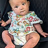 Cayleigh is registered to the contest to win money with this photo: baby, infant, car_seat, diaper, clothing, shirt, child, cute, sitting, expression, person, young, indoors, seatbelt, foot, hand, head, face, skin, casual