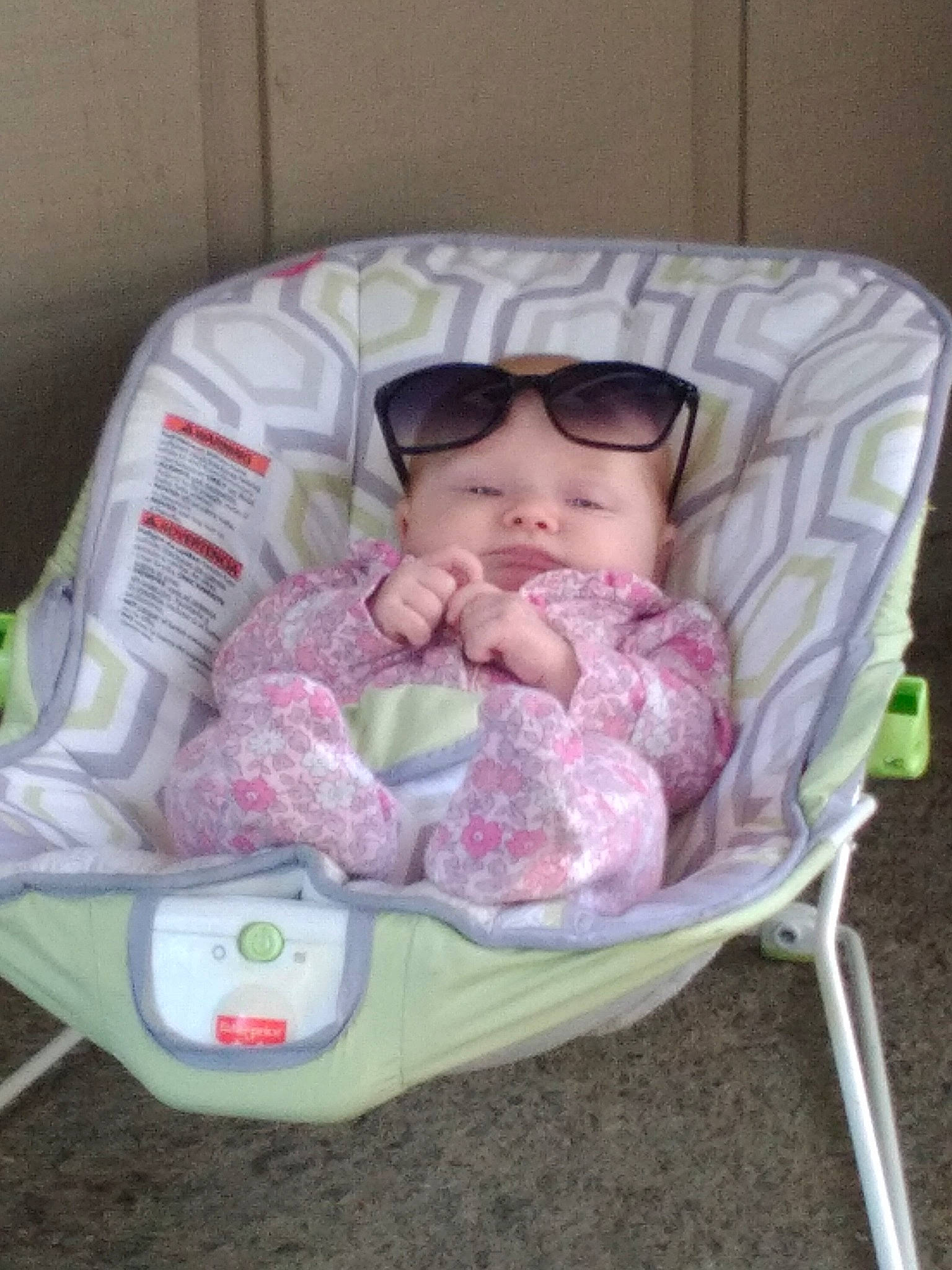 Honest is registered to the contest to win money with this photo: baby, baby_carriage, baby_products, baby_safety, baby_sleeping, baby_toddler_clothing, baby_toys, cheek, child, comfort, face, goggles, infant_bed, linens, person, personal_protective_equipment, pink, product, sitting, sunglasses