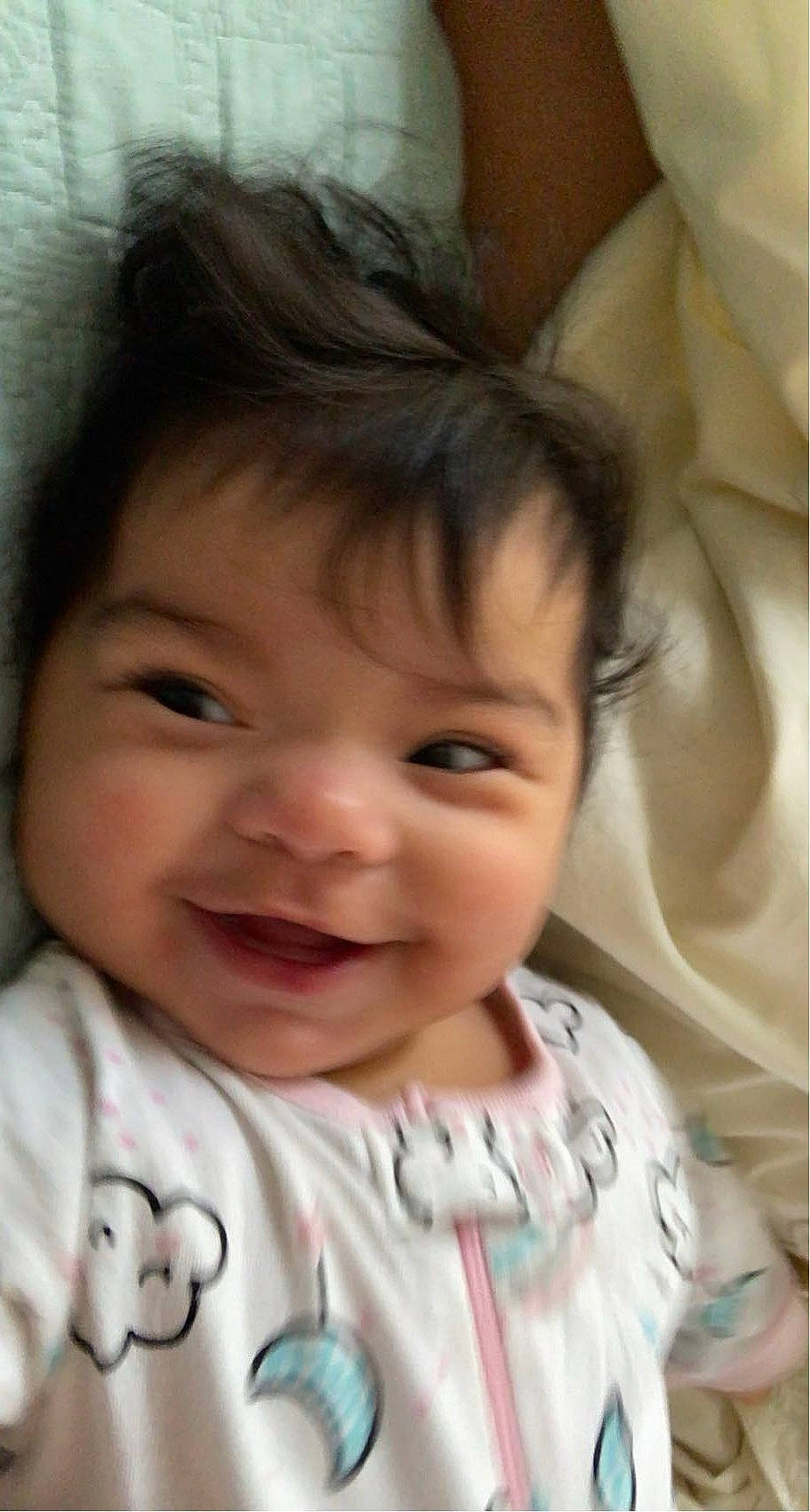 Ariella joined the competition — help win amazing prizes! baby, baby_toddler_clothing, beauty, cheek, child, ear, eye, eyebrow, eyelash, face, forehead, happy, head, iris, lip, nose, person, skin, sleeve, smile