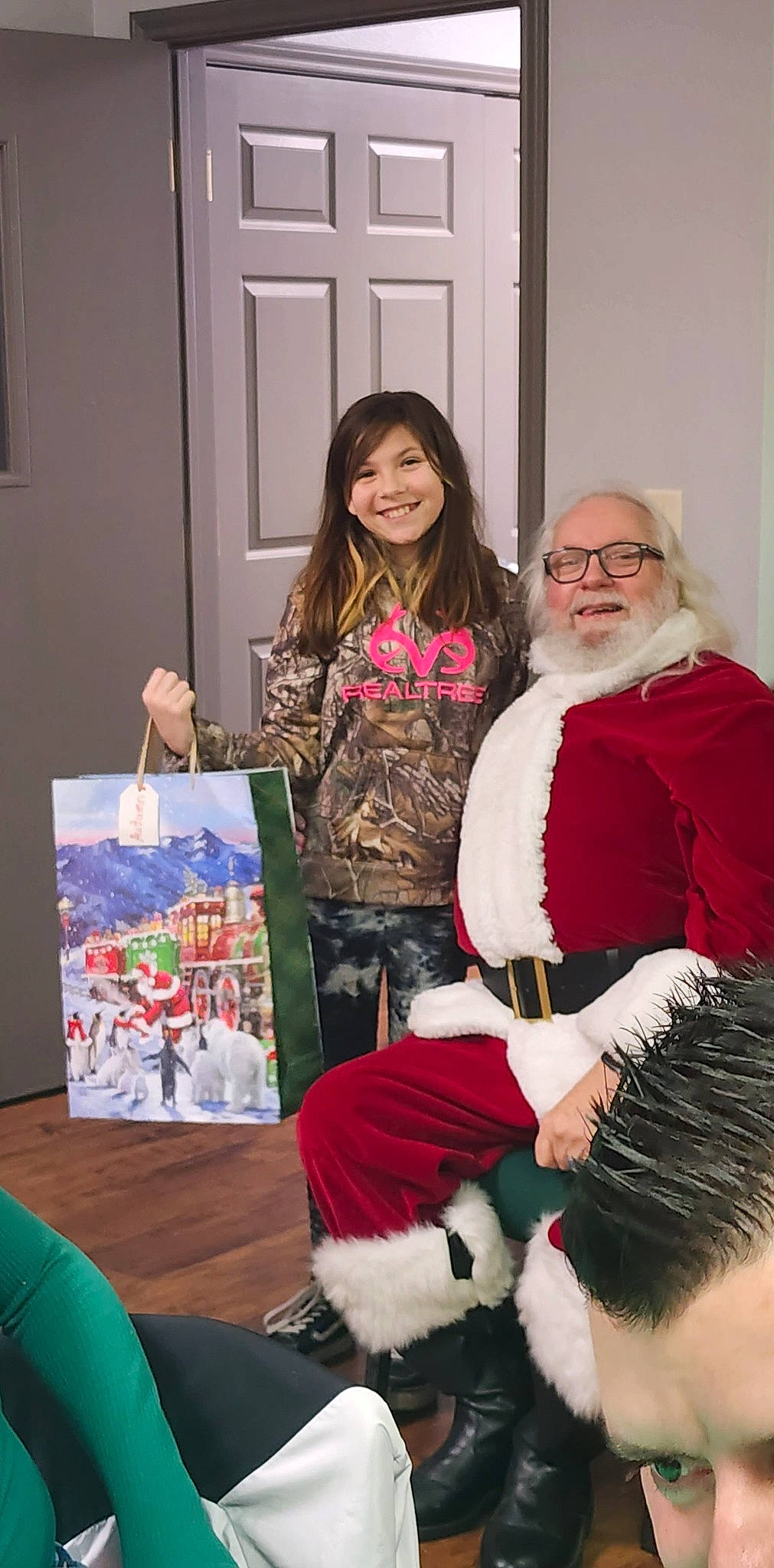 Autumn joined the competition — help win amazing prizes! art, chair, child, christmas, door, event, eyewear, fashion, fashion_design, fun, fur_clothing, happy, holiday, joy, lap, mammal, person, santa_claus, smile, standing