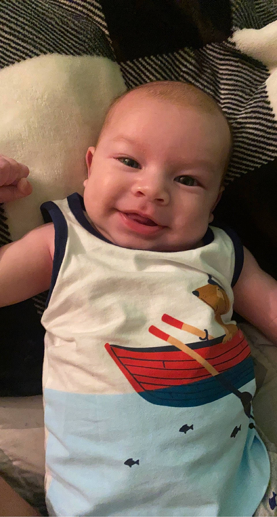 Braylen is registered to the contest to win money with this photo: baby_toddler_clothing, cheek, chin, eye, face, facial_expression, head, human, human_body, joy, lip, mouth, muscle, neck, nose, organ, person, product, skin, smile